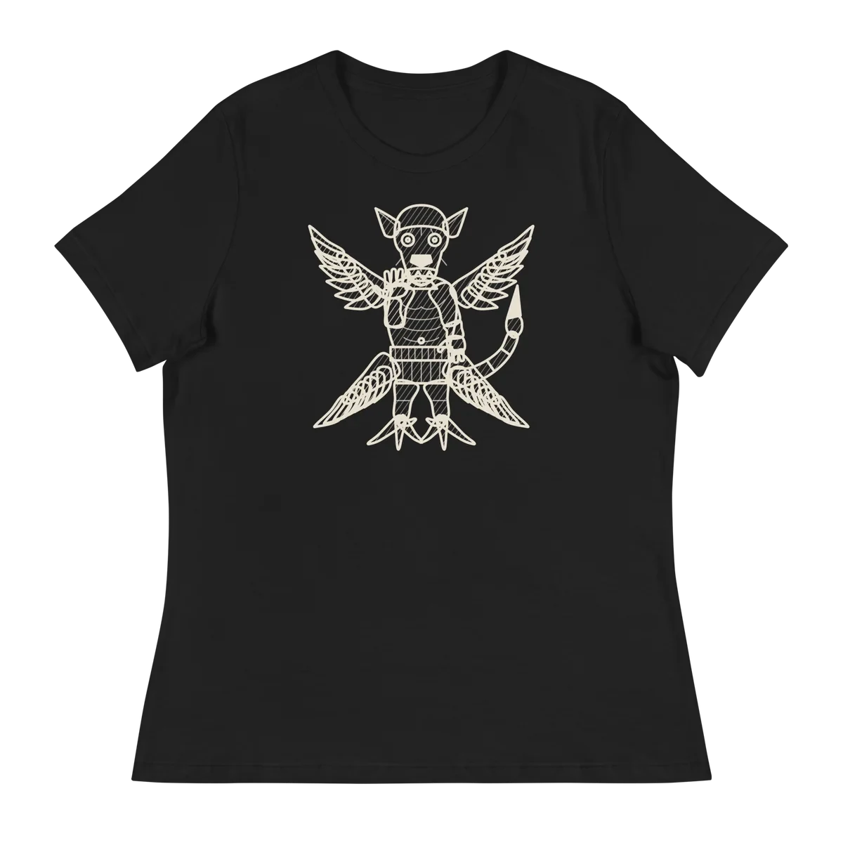 Pazuzu, camiseta de mujer en color negro