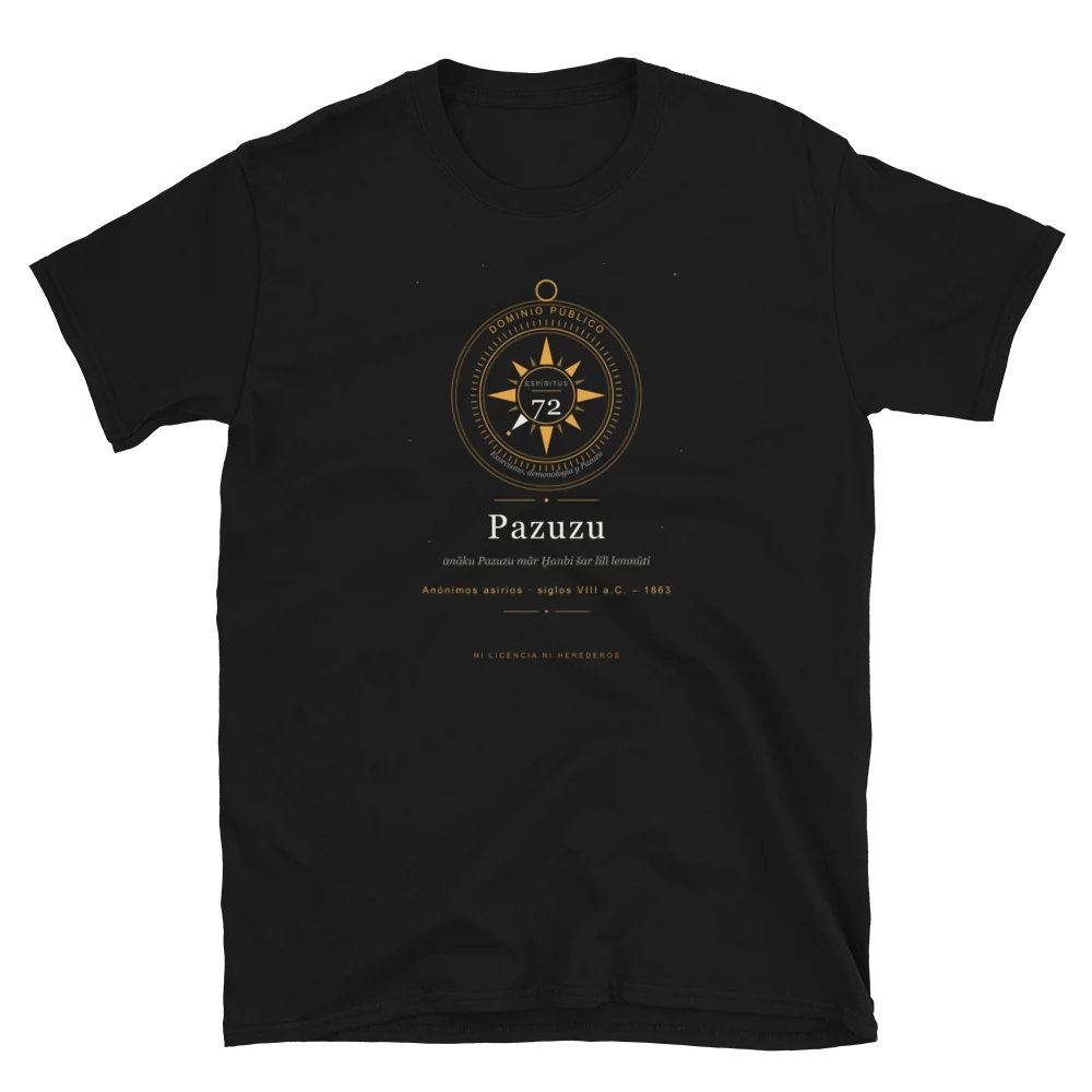 Pazuzu, camiseta de algodón en color negro
