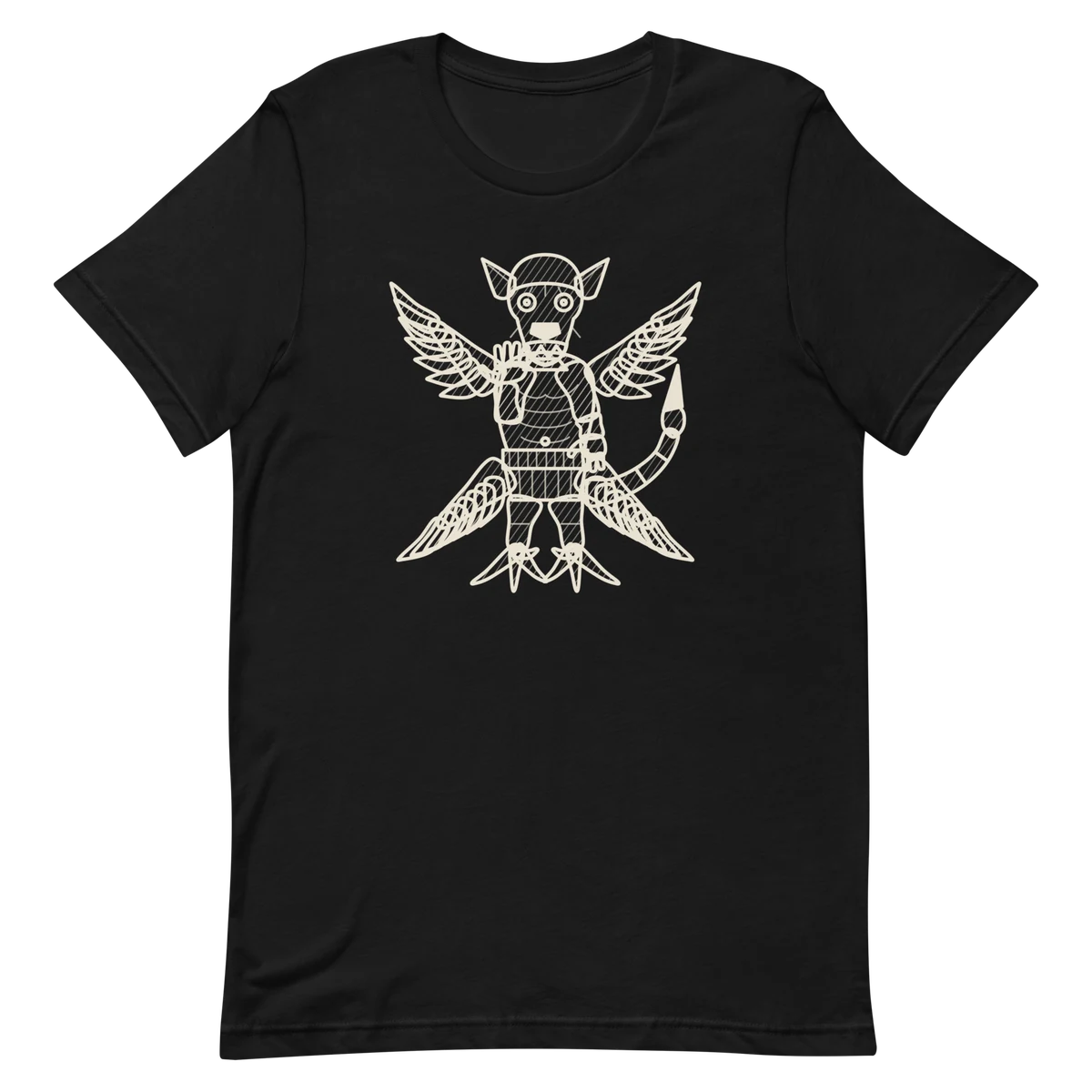 Pazuzu, camiseta premium de algodón en color negro