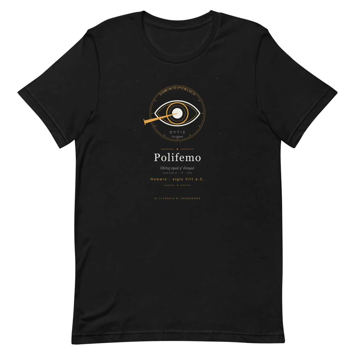 Polifemo, camiseta premium de algodón en color negro