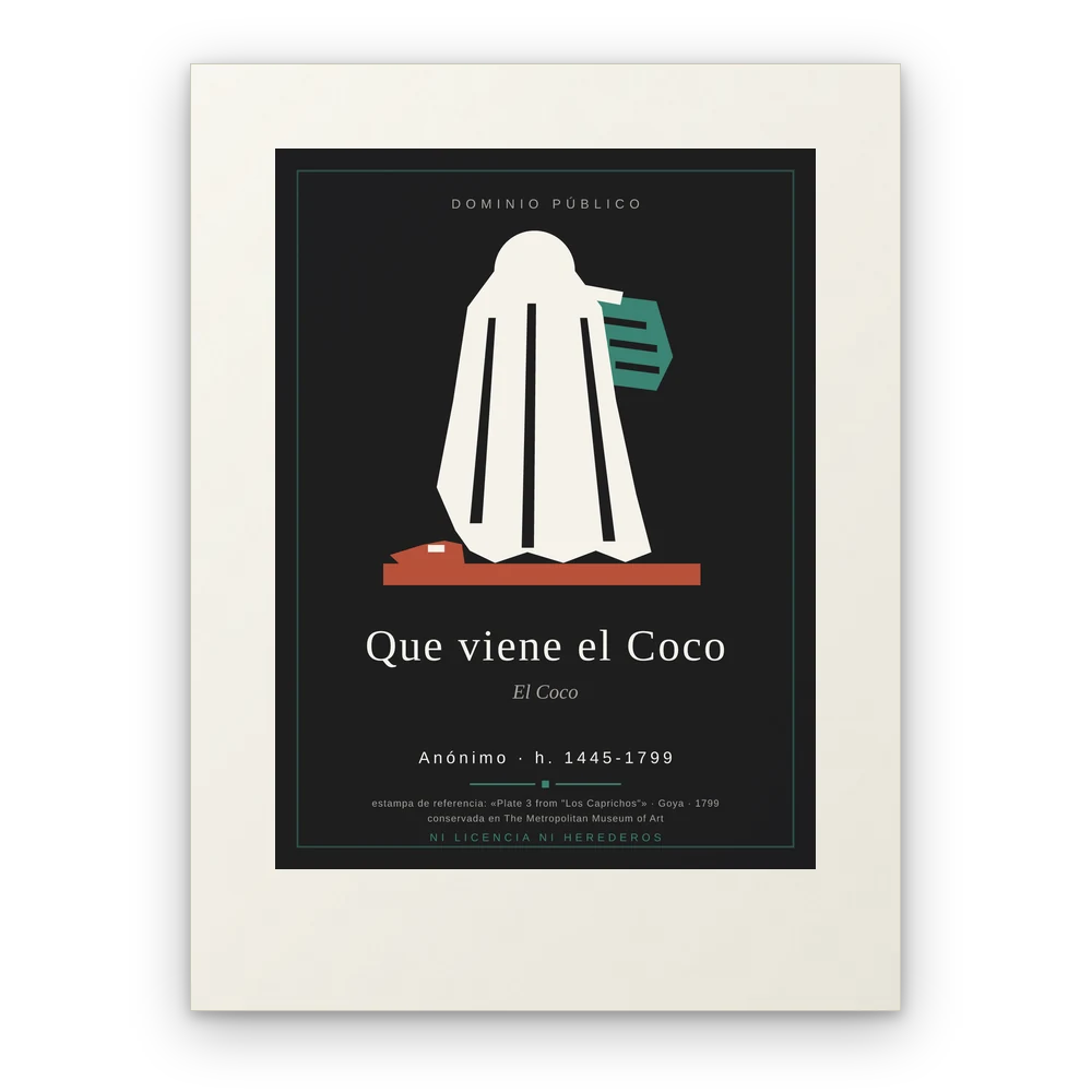 Que viene el Coco, lámina en papel mate