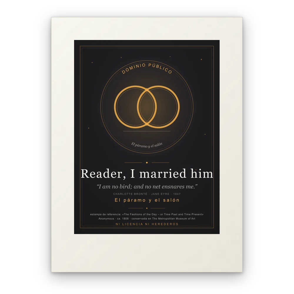 Reader, I married him, lámina en papel mate