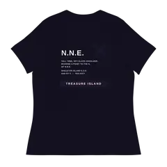 Rumbo NNE, camiseta de mujer en color marino