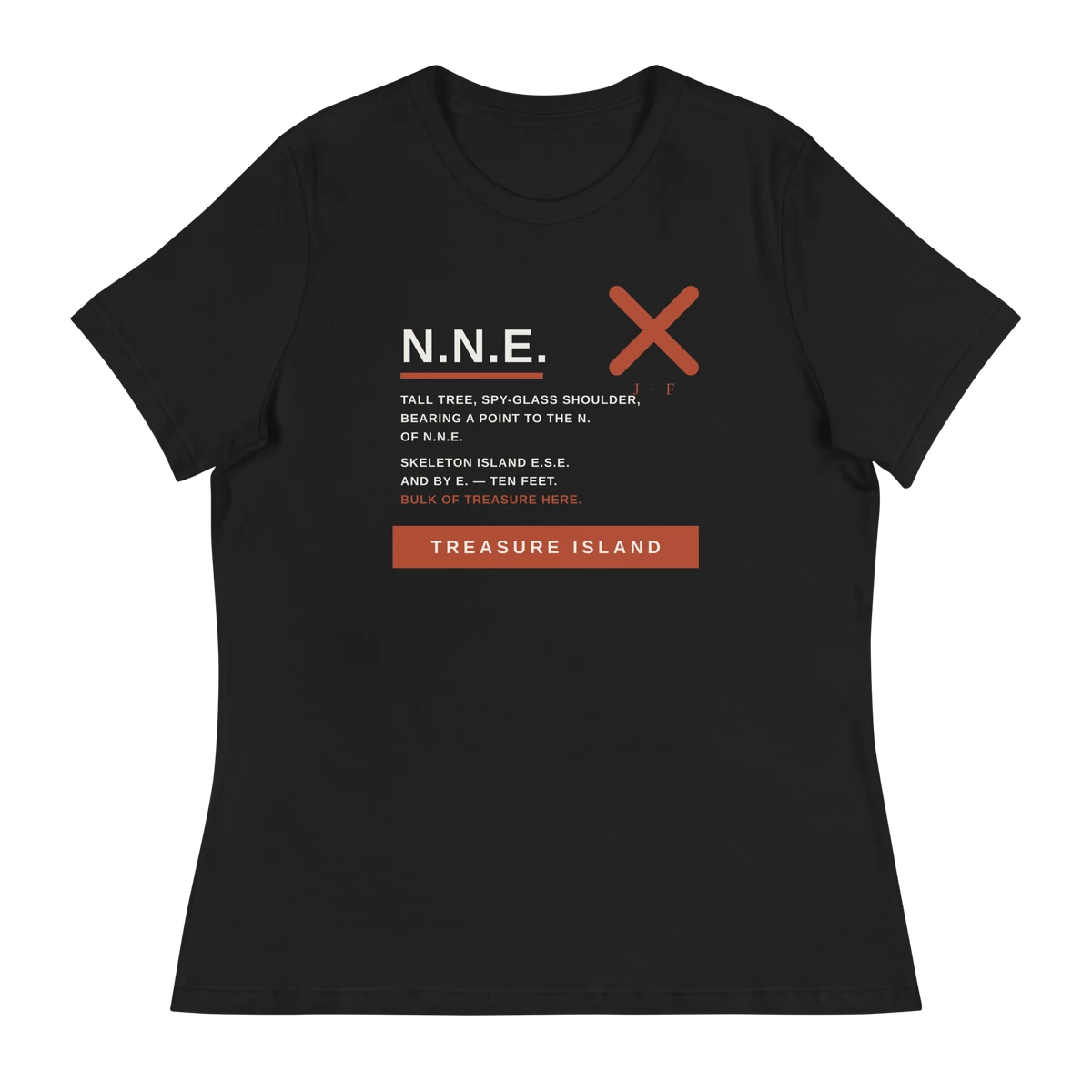 Rumbo NNE, camiseta de mujer en color negro