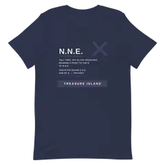Rumbo NNE, camiseta premium de algodón en color marino