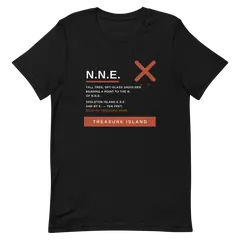 Rumbo NNE, camiseta premium de algodón en color negro
