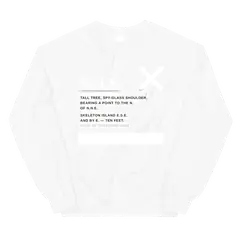 Rumbo NNE, sudadera de cuello redondo en color blanco