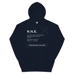 Rumbo NNE, sudadera con capucha en color marino