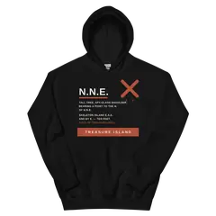 Rumbo NNE, sudadera con capucha en color negro