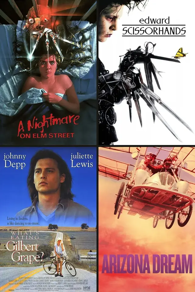 Carteles de A Nightmare on Elm Street, Edward Scissorhands, ¿A quién ama Gilbert Grape?, El sueño de Arizona