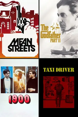 Carteles de Mean Streets, The Godfather Part II, Novecento, Taxi Driver