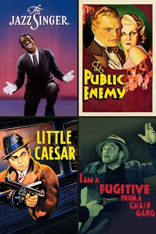 Carteles de The Jazz Singer, El enemigo público, Hampa dorada, Soy un fugitivo