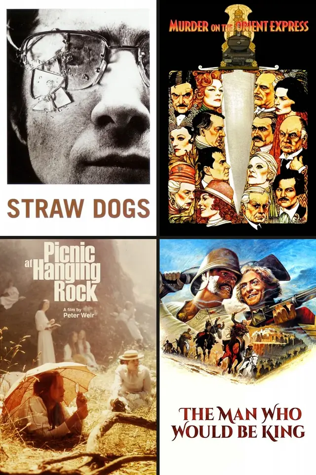 Carteles de Perros de paja, Asesinato en el Orient Express, Picnic at Hanging Rock, The man who would be king