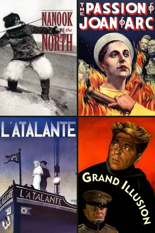 Carteles de Nanuk, el esquimal, La pasión de Juana de Arco, L'atalante, La gran ilusión