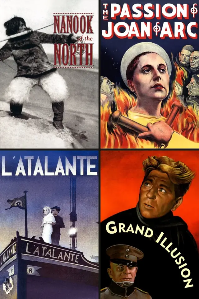 Carteles de Nanuk, el esquimal, La pasión de Juana de Arco, L'atalante, La gran ilusión