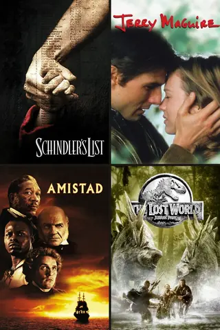 Carteles de La lista de Schindler, Jerry Maguire, Amistad, The Lost World: Jurassic Park