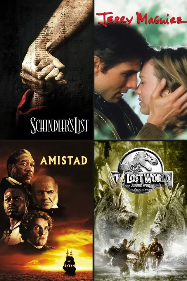 Carteles de La lista de Schindler, Jerry Maguire, Amistad, The Lost World: Jurassic Park