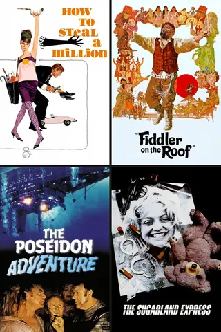 Carteles de Cómo robar un millón y..., El violinista en el tejado, La aventura del Poseidón, The Sugarland Express