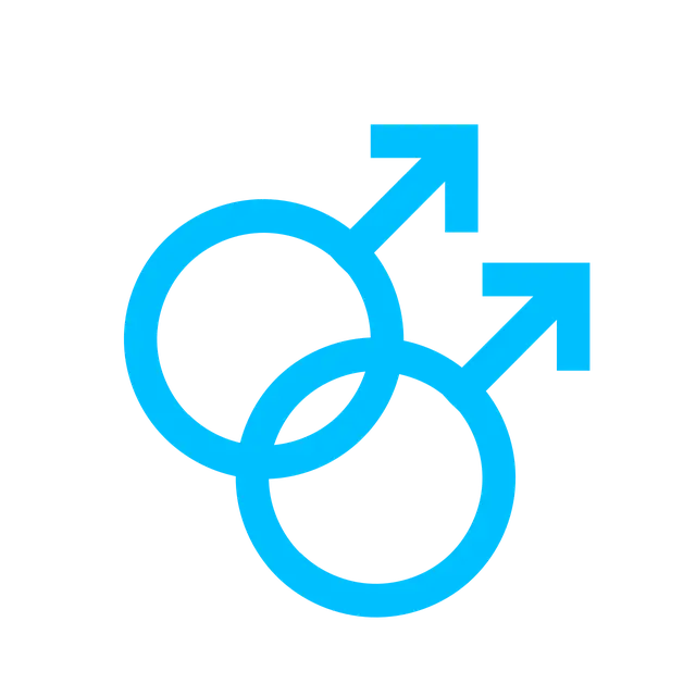 Blue double mars symbol
