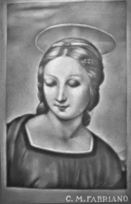 Chiaroscuro light-and-shade image of a Madonna