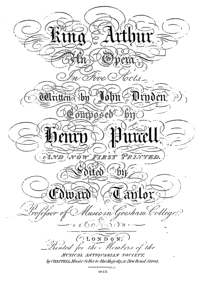 Henry Purcell - King Arthur opera