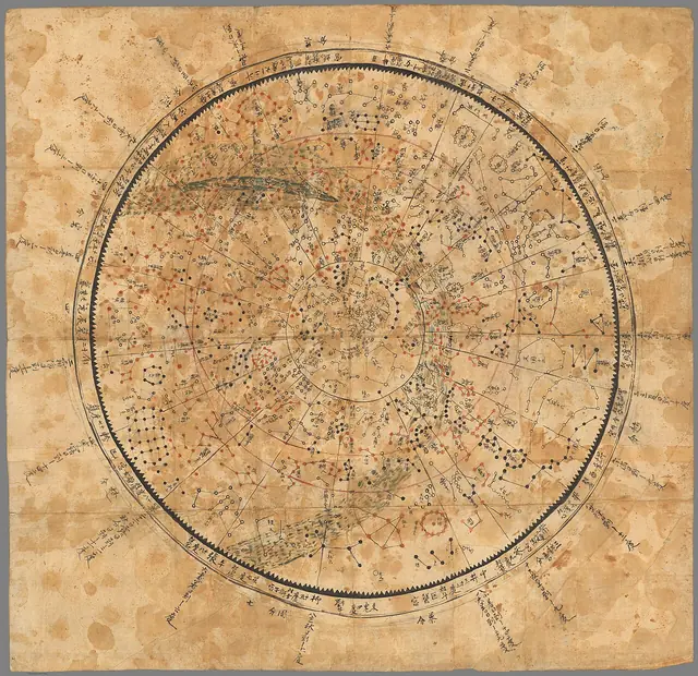 (Korean Celestial and zodiacal constellation chart).