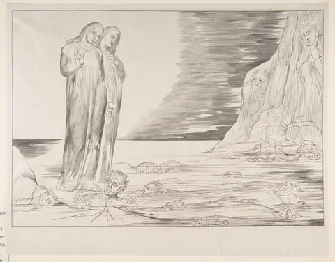 The Circle of Traitors: Dante's Foot Striking Bocca degli Abbate