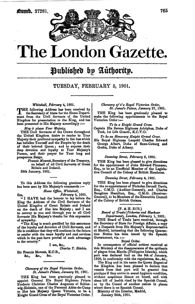 The London Gazette 27281