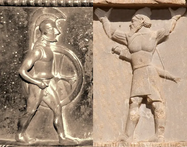 Hoplite and Hidus Achaemenid warrior