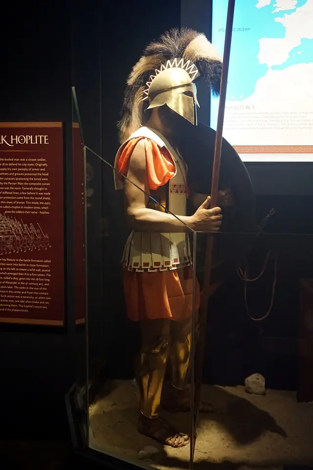 Milwaukee Public Museum November 2022 166 (Crossroads of Civilization--Greek Hoplite)