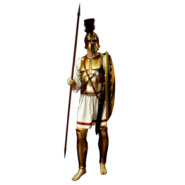 Athenian hoplite transparent bg