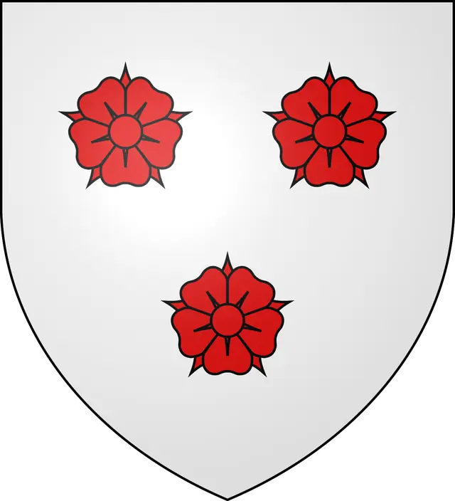 Blason-argent-3-roses-gueules