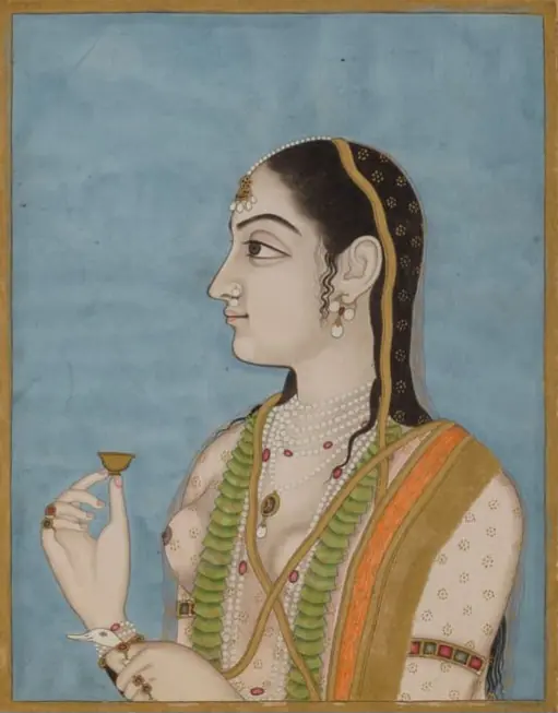 18th century portrait depicting a tawaif