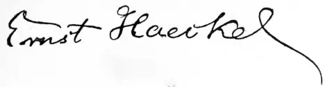 Ernst Haeckel Signature