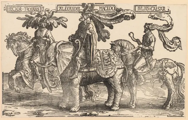 The Nine Heroes: Hector of Troy, Alexander of Macedon, Julius Caesar