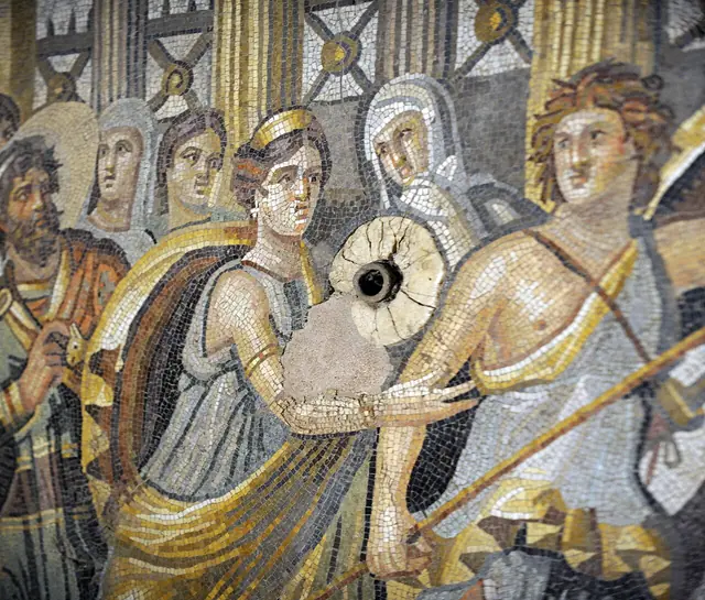Gaziantep Zeugma Museum Achilles mosaic 7011