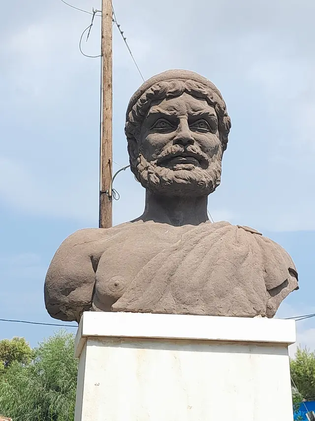 Bust of Odysseus in Stauros, Ithaca 03