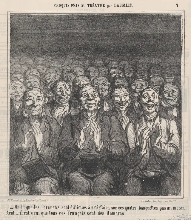 Who says, Parisians are never satisfied!, from 'Theater sketches,' published in Le Charivari, February 13, 1864