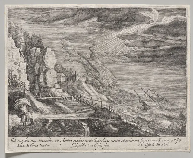Seashore with a High Sea
