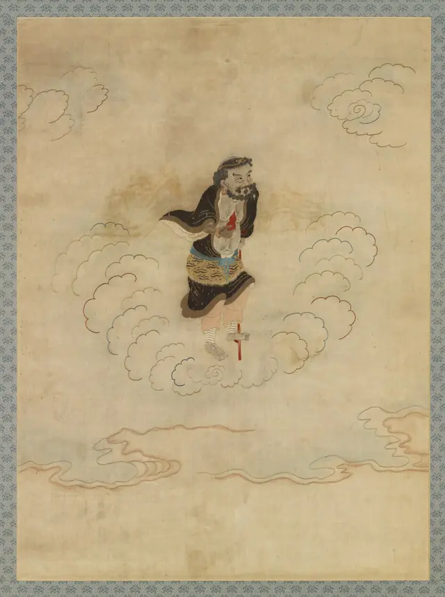 明顧繡八仙慶壽掛屏(五)李鐵柺 軸