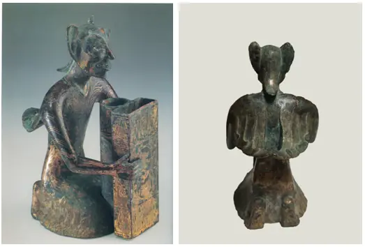 Bronze Winged Immortal Han dynasty 鎏金铜羽人