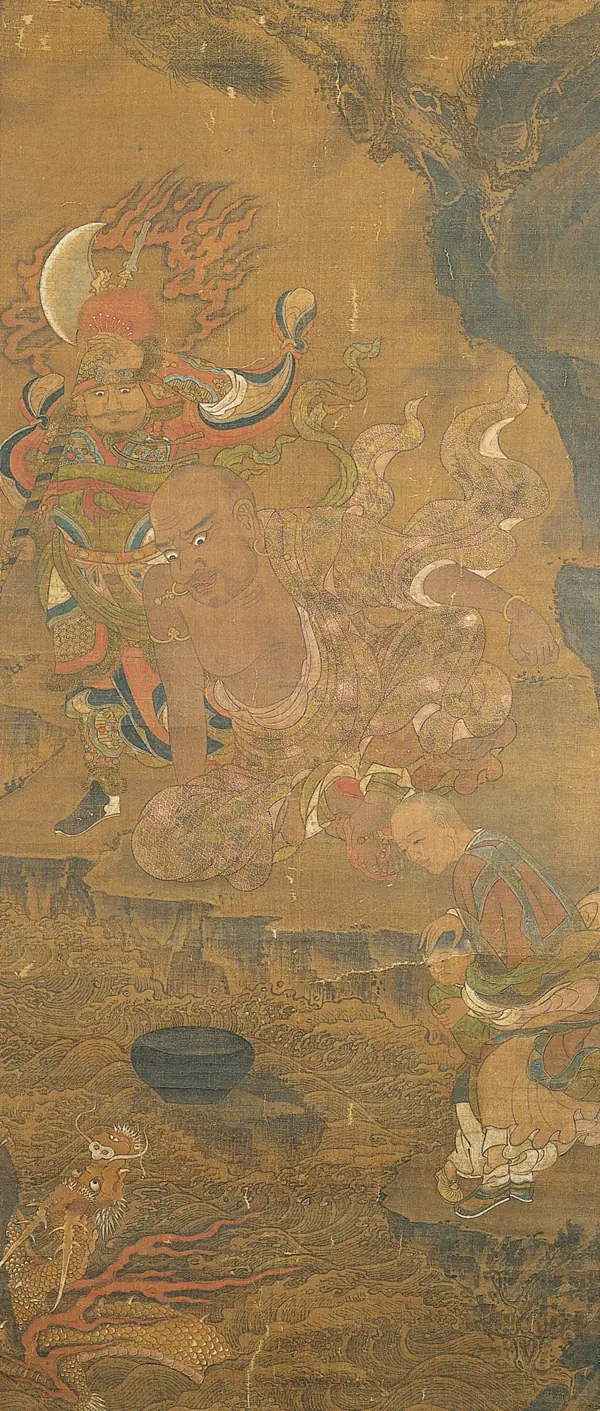 'Arhat Taming the Dragon', Early 14th century, China