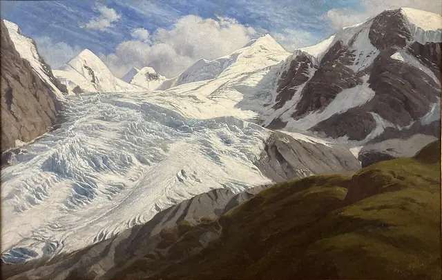 François Diday, Glacier d'Arolla, 1874