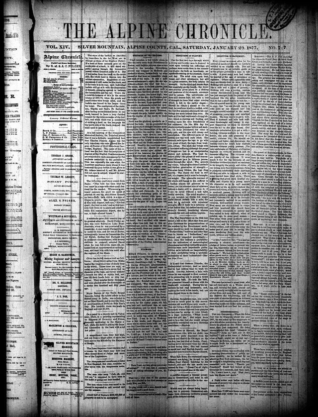 The Alpine Chronicle 1877-01-20