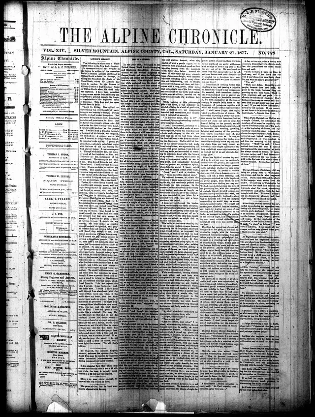 The Alpine Chronicle 1877-01-27
