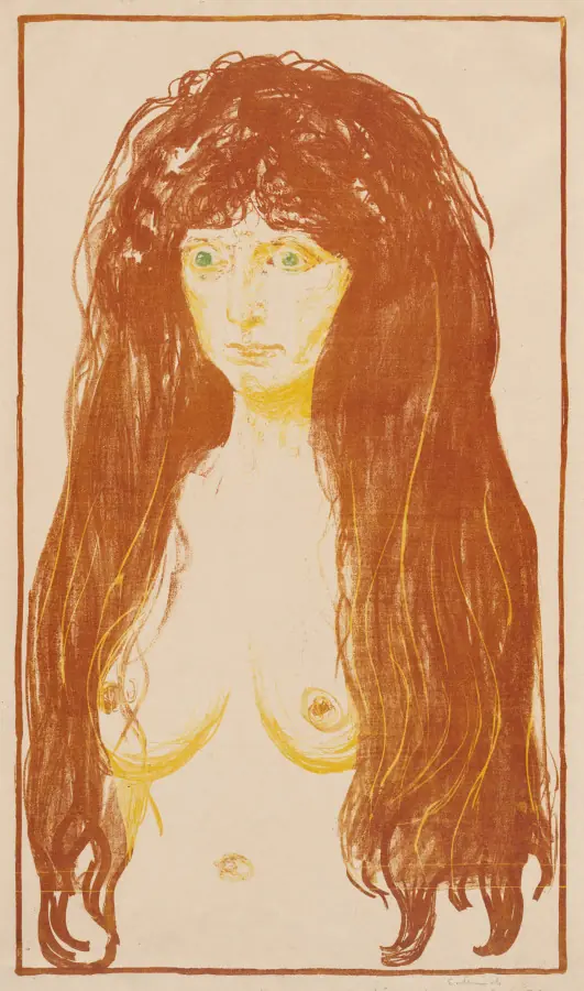 Woman with Red Hair and Green Eyes (The Sin)