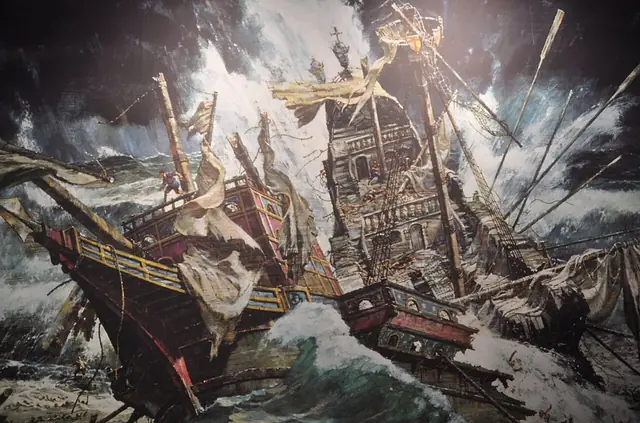 Girona shipwreck (display painting)