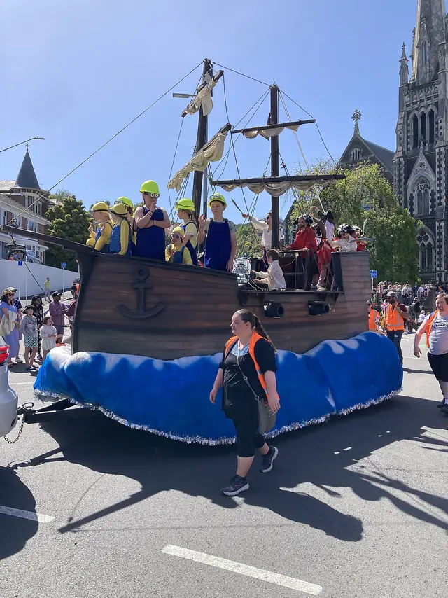 Dunedin Santa Parade pirate ship