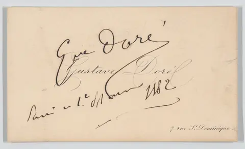 Gustave Doré, calling card