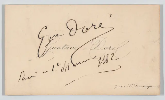 Gustave Doré, calling card